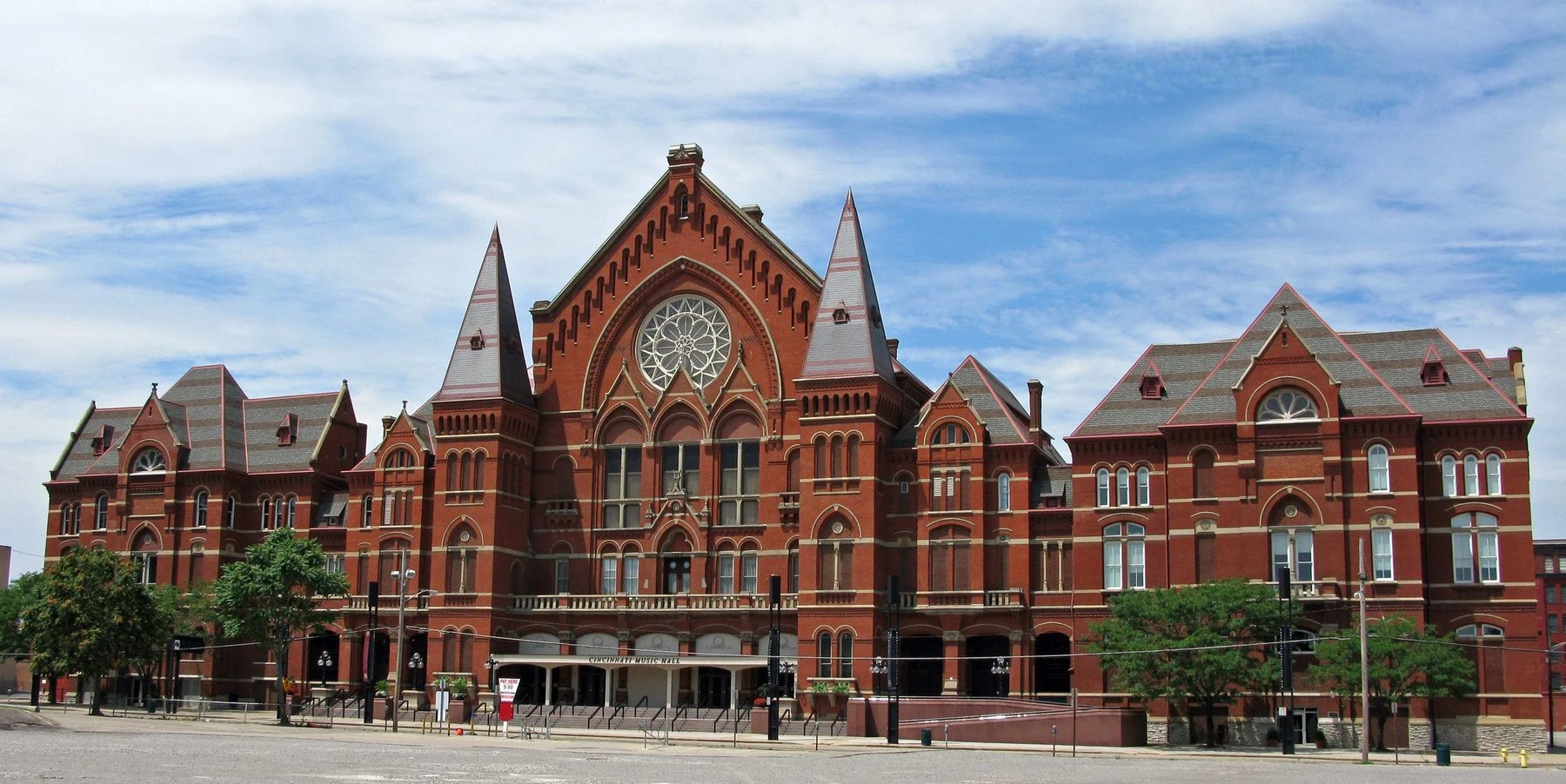 Cincinnati Music Hall's Victorian Gothic facade