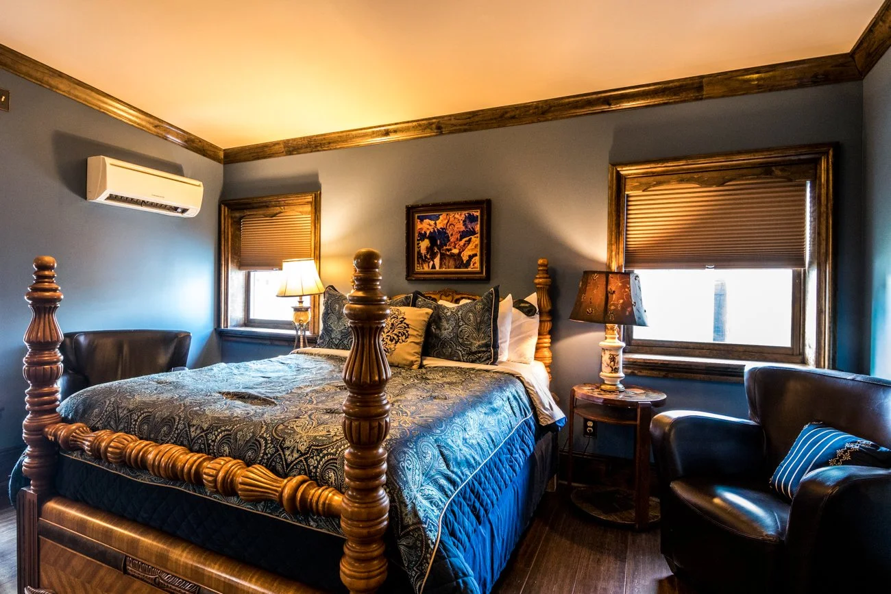 The Copland Room, blending period antiques with modern art