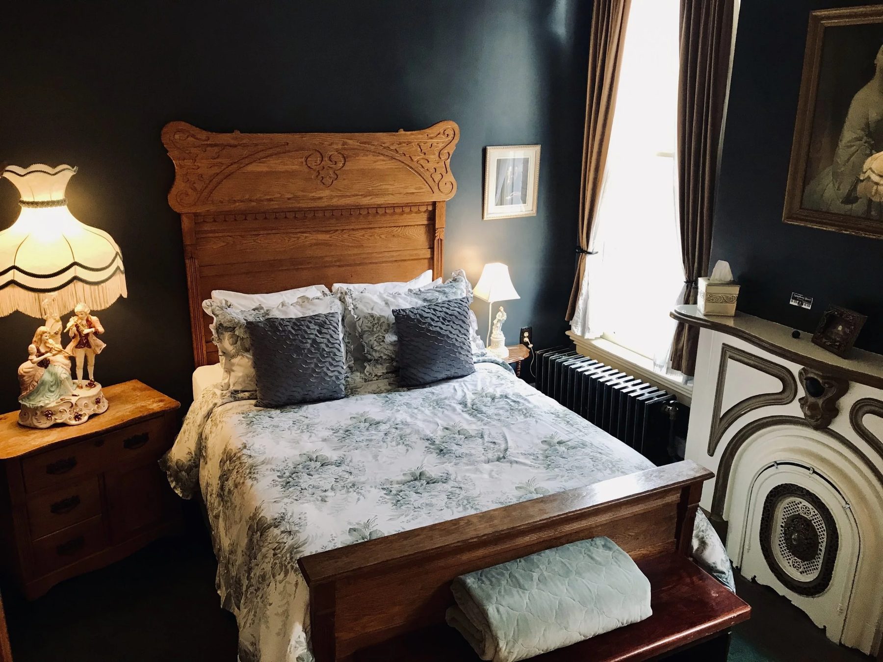 The Rachmaninoff Room, with romantic period antiques