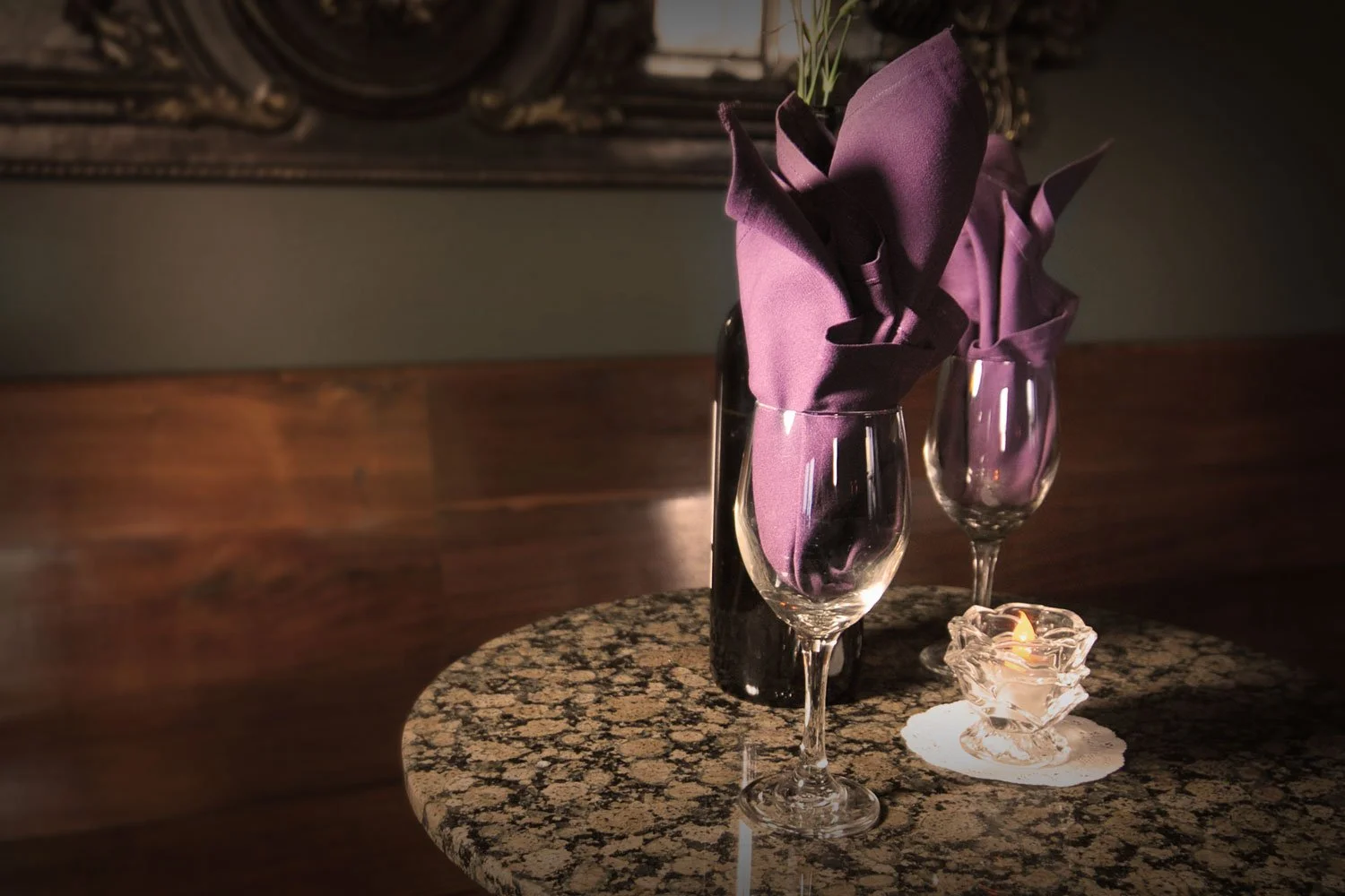 A table set in the historic Symphony Hotel